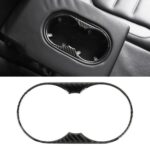 Etiqueta engomada decorativa del panel del soporte de la taza del agua del apoyabrazos trasero de la fibra de carbono del coche para Volkswagen Touareg