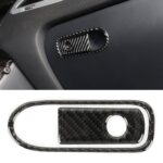 Etiqueta engomada decorativa del interruptor de la caja del apoyabrazos del asiento del pasajero delantero de la fibra de carbono del coche para Volkswagen Touareg