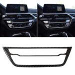 Etiqueta engomada decorativa del panel del CD de la fibra de carbono del coche para BMW 5 Series G38 528Li / 530Li / 540Li 2018