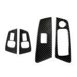Etiqueta engomada decorativa del panel de elevación de la ventana de la puerta de fibra de carbono del coche para BMW 5 Series G38 528Li / 530Li / 540Li 2018, conducción a la izquierda - Imagen 2