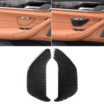 2 uds, pegatina decorativa de panel de cenicero de fibra de carbono para coche para BMW 5 Series G38 528Li / 530Li / 540Li 2018