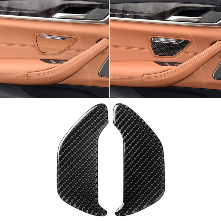 CRP0470.jpg 2 uds, pegatina decorativa de panel de cenicero de fibra de carbono para coche para BMW 5 Series G38 528Li / 530Li / 540Li 2018 - Imagen 1
