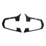 Configuración del botón del volante de fibra de carbono tricolor del coche Una pegatina decorativa para BMW 5 Series G30 / G38 X3 G01 / G08 - Imagen 2
