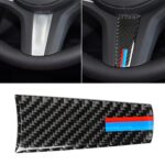 Etiqueta engomada decorativa del volante de fibra de carbono tricolor del coche para BMW 5 Series G30 / G38 X3 G01 / G08