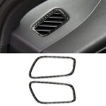 2 piezas de fibra de carbono para coche, panel de salida de aire izquierdo y derecho, adhesivo decorativo para Porsche Macan