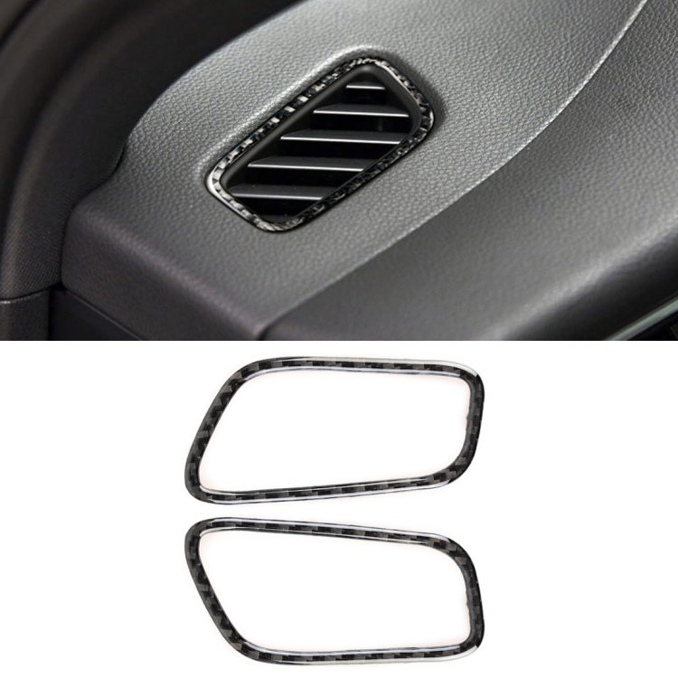 CRP0651.jpg 2 piezas de fibra de carbono para coche, panel de salida de aire izquierdo y derecho, adhesivo decorativo para Porsche Macan - Imagen 1