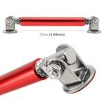 Palanca de varilla rodeada con adhesivo para modificación de automóvil, barras delanteras y traseras, pala trasera fija con labio delantero, longitud: 10 cm, 2 uds., 10cm (Red) - Imagen 3