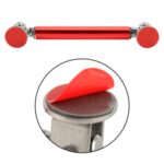 Palanca de varilla rodeada con adhesivo para modificación de automóvil, barras delanteras y traseras, pala trasera fija con labio delantero, longitud: 10 cm, 2 uds., 10cm (Red) - Imagen 4