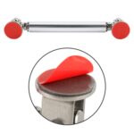 Palanca de varilla rodeada con adhesivo para modificación de automóvil, barras delanteras y traseras, pala trasera fija con labio delantero, longitud: 10 cm, 2 uds., 10cm (Silver) - Imagen 4