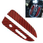 Adhesivo decorativo 2 en 1 de fibra de carbono para posición de marcha de Ford Mustang 2015-2020, volante a la izquierda
