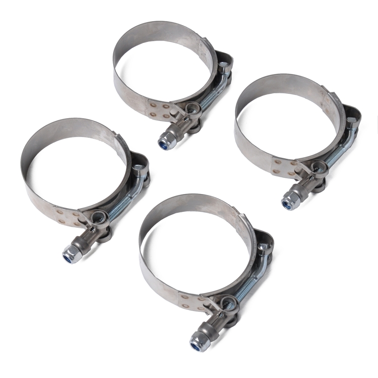 CRP1007.jpg Abrazaderas de manguera de perno en T de acero inoxidable de 4 piezas Clip de tubería Clip de línea de combustible, tamaño: 79-87 mm - Imagen 1