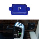 Palanca de cambios de coche, botón de estacionamiento automático, letra P, tapa para BMW X5 X6 2007-2013, conducción izquierda, For BMW X5 X6 2007-2013 (Blue)