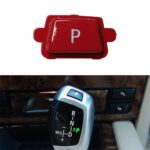 Palanca de cambios de coche, botón de estacionamiento automático, letra P, tapa para BMW X5 X6 2007-2013, conducción izquierda, For BMW X5 X6 2007-2013 (Red)