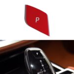 Palanca de cambios de coche, botón de estacionamiento automático, tapa con letra P para serie de chasis BMW G, conducción hacia la izquierda, For BMW G Chassis Series (Red)