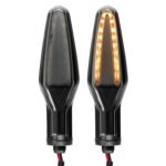 2 uds KC062 para motocicleta BMW R1200, luz de señal de giro de 18LED, KC062 (Transparent), KC062 (Transparent Black)