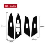 Para Mazda 3 Axela 2010-2013 4 en 1 Panel de elevación de ventana de coche pegatina decorativa, conducción derecha - Imagen 2