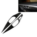 2 PCS Etiqueta decorativa del panel de la manija interior de la puerta de fibra de carbono del coche para Infiniti Q60, volante a la izquierda
