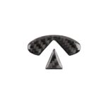 Etiqueta engomada decorativa del logotipo del volante de fibra de carbono del coche de 2 PCS para Infiniti Q50 / Q60
