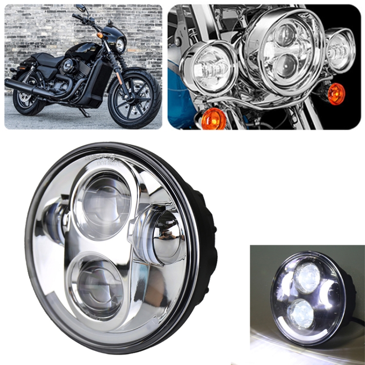 CRP2134S.jpg Faro LED de coche de 5,75 pulgadas DC12V 6000K-6500K 40W para Harley, 5.75 inch (Silver) - Imagen 1