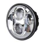 Faro LED de coche de 5,75 pulgadas DC12V 6000K-6500K 40W para Harley, 5.75 inch (Silver) - Imagen 2