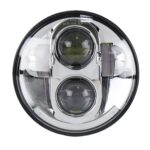 Faro LED de coche de 5,75 pulgadas DC12V 6000K-6500K 40W para Harley, 5.75 inch (Silver) - Imagen 3