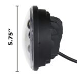 Faro LED de coche de 5,75 pulgadas DC12V 6000K-6500K 40W para Harley, 5.75 inch (Silver) - Imagen 4