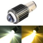 BA20D DC12-80V / 10W / 6000K / 3000K / 800LM Faros delanteros bicolores para motocicleta con lente de proyector