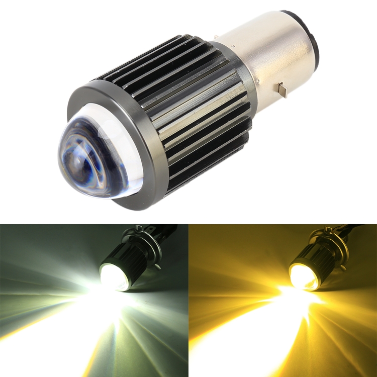 CRP2357.jpg BA20D DC12-80V / 10W / 6000K / 3000K / 800LM Faros delanteros bicolores para motocicleta con lente de proyector - Imagen 1