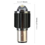 BA20D DC12-80V / 10W / 6000K / 3000K / 800LM Faros delanteros bicolores para motocicleta con lente de proyector - Imagen 4