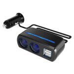 SHUNWEI SD-1928A 80W 3A Coche 2 en 1 Cargador USB dual Encendedor de cigarrillos
