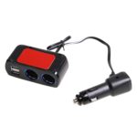SHUNWEI SD-1928C 80W 3.1A Coche 2 en 1 Cargador USB dual Encendedor de cigarrillos con detección de voltaje - Imagen 3