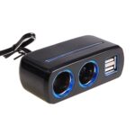 SHUNWEI SD-1928C 80W 3.1A Coche 2 en 1 Cargador USB dual Encendedor de cigarrillos con detección de voltaje - Imagen 4