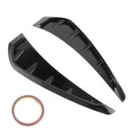 2 PCS Car Soft Silicone Pegatina Decorativa Etiqueta Etiqueta Afuera, Negro Brillante