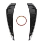 2 PCS Car Soft Silicone Pegatina Decorativa Etiqueta Etiqueta Afuera, Negro Brillante - Imagen 2
