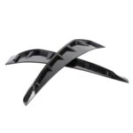 2 PCS Car Soft Silicone Pegatina Decorativa Etiqueta Etiqueta Afuera, Negro Brillante - Imagen 3