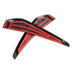2 PCS Car Soft Silicone Pegatina Decorativa Etiqueta Etiqueta Afuera, Negro Brillante - Imagen 4