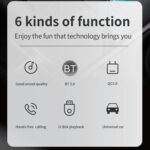 C14 Coche multifuncional Dual QC3.0 + PD18W Cargador USB Bluetooth FM Transmisor con luz de atmósfera - Imagen 4