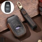 Hallmo - Funda protectora para llaves de piel de vaca para Subaru Forester, For Subaru Forester