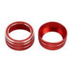 Caja de perilla de aire acondicionado de Metal para coche, 2 uds., para Toyota Corolla / Levin / Allion / Yaris 2019-2021, For Toyota Corolla (Red) - Imagen 2