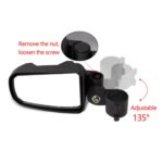 Vehículos todo terreno Vehículos amplia Vista de campo de 1,75 pulgadas Retrovisor Reflector Reflector Espejo para UTV / ATV - Imagen 4