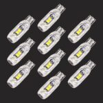 10 PCS T10 DC12V / 1W Luz de liquidación de automóviles 5LEDs SMD-3030 Cuentas de lámpara, 5LEDs SMD-3030 (White Light)