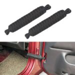Correa de cuerda trenzada para límite de puerta de coche para Jeep Wrangler, Short (Black)