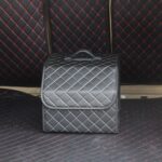Caja de almacenamiento plegable para maletero de coche, tamaño pequeño a cuadros: 33 x 32 x 30 cm, Checkered 33 x 32 x 30cm(Beige)