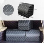 Caja de almacenamiento plegable para maletero de coche, tamaño pequeño a cuadros: 33 x 32 x 30 cm, Checkered 33 x 32 x 30cm(Beige) - Imagen 2
