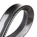 Labio de alerón lateral trasero de plástico modificado de automóvil, textura de fibra de carbono - Imagen 4