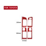 4 unids/set de pegatinas decorativas para manija interior de puerta de coche de fibra de carbono para Toyota Tundra 2014-2018, conducción derecha, Door Inner Handle ,Right Drive - Imagen 2