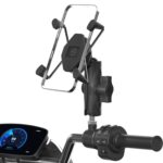 ZH-1558C1 Motocicleta M8 Rótula Soporte para teléfono de aleación de aluminio en forma de X