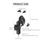 ZH-1558C1 Motocicleta M8 Rótula Soporte para teléfono de aleación de aluminio en forma de X - Imagen 3
