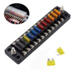ZH-978A2 FB1902 1 entrada 12 salidas 12 vías Caja de fusibles negativa positiva independiente con 24 fusibles para automóvil, camión, barco