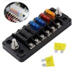 ZH-979A1 FB1903 1 en 1 salida 6 formas sin distinción Caja de fusibles positivos negativos con 12 fusibles para automóvil, camión, barco